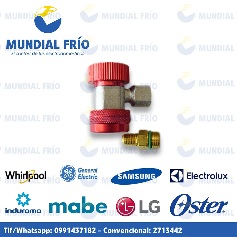 Acople y adaptador para refrigeración, fotografía de catálogo de Mundial Frío