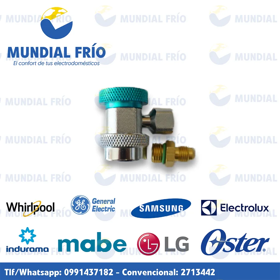 Acople y adaptador para refrigeración, fotografía de catálogo de Mundial Frío