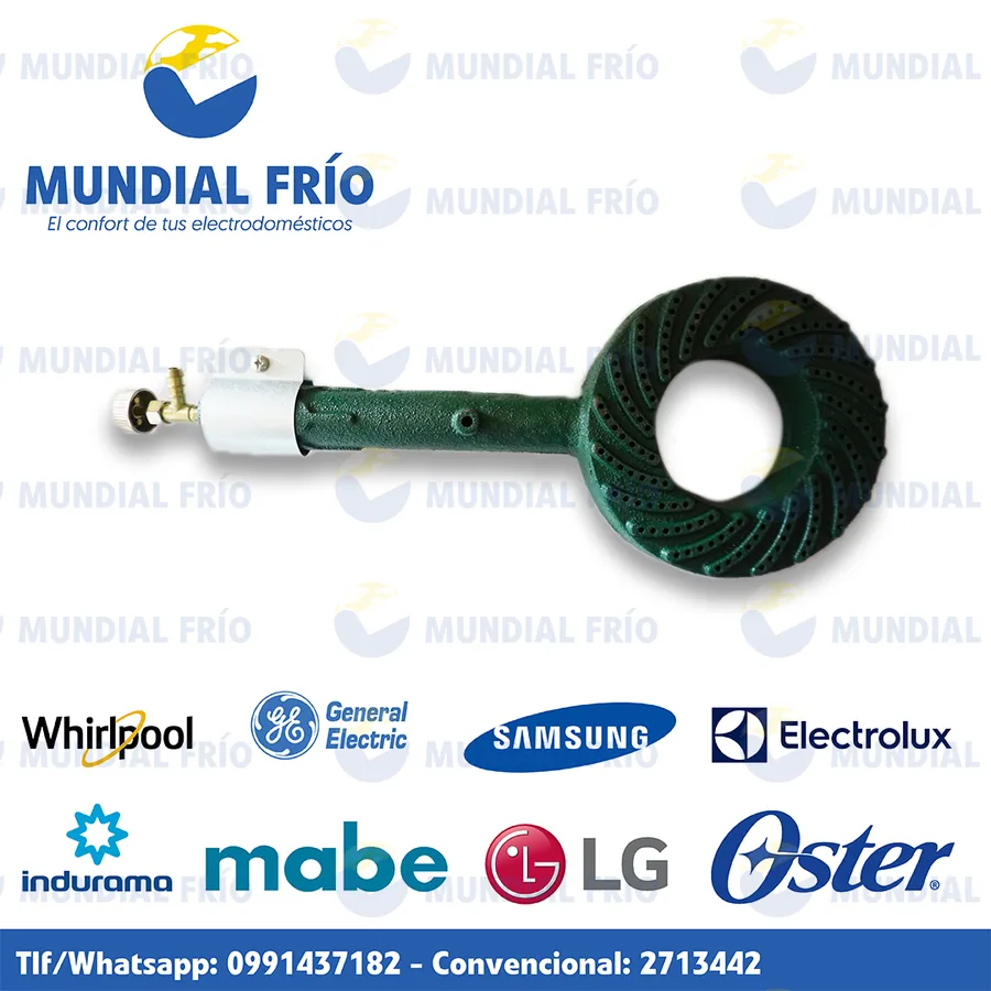 Componente de hierro fundido para cocina industrial, fotografía de catálogo de Mundial Frío