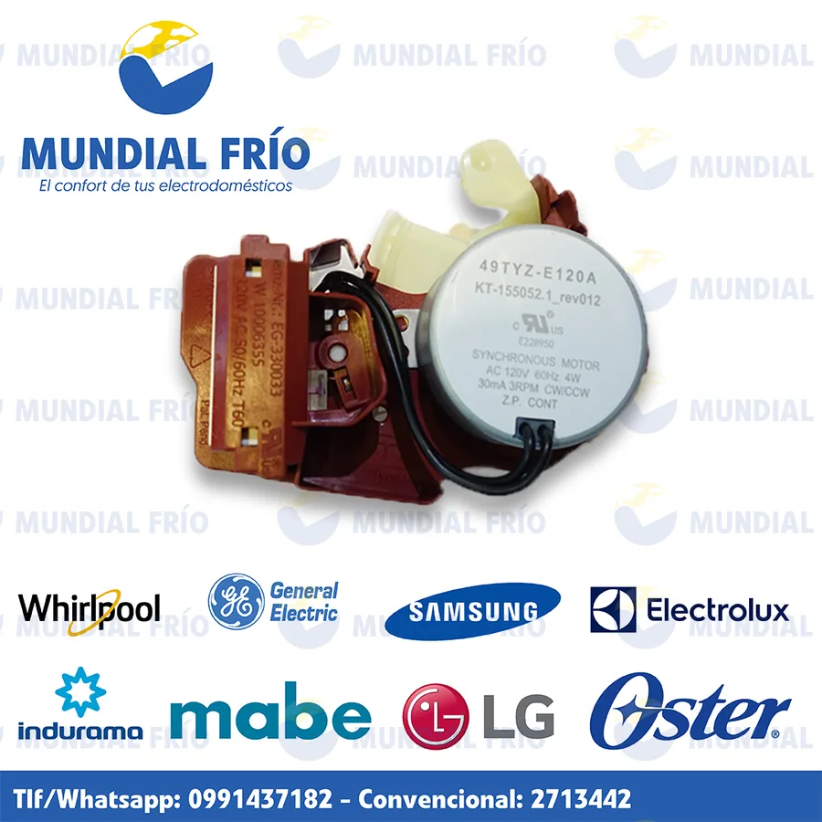 Electroembrague para lavadora, fotografía de catálogo de Mundial Frío