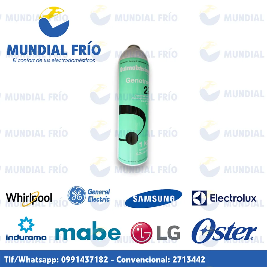 Gas refrigerante y aceite para climatización, fotografía de catálogo de Mundial Frío