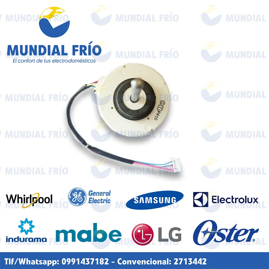 Motor para evaporador y condensador, fotografía de catálogo de Mundial Frío