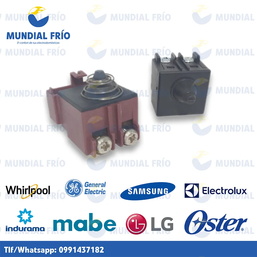 Switch e interruptor para electrodomésticos, fotografía de catálogo de Mundial Frío