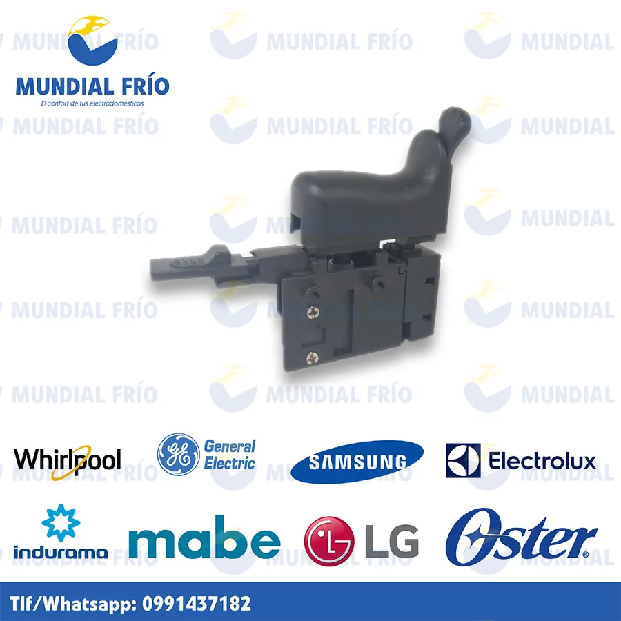 Switch e interruptor para electrodomésticos, fotografía de catálogo de Mundial Frío