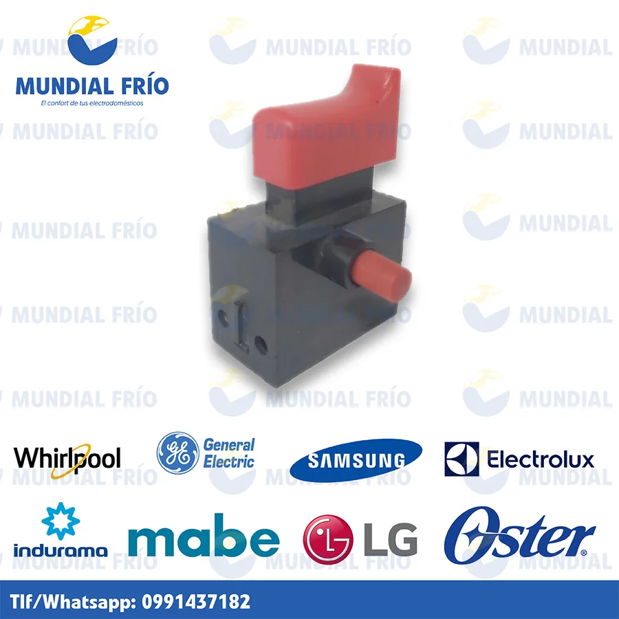 Switch e interruptor para electrodomésticos, fotografía de catálogo de Mundial Frío