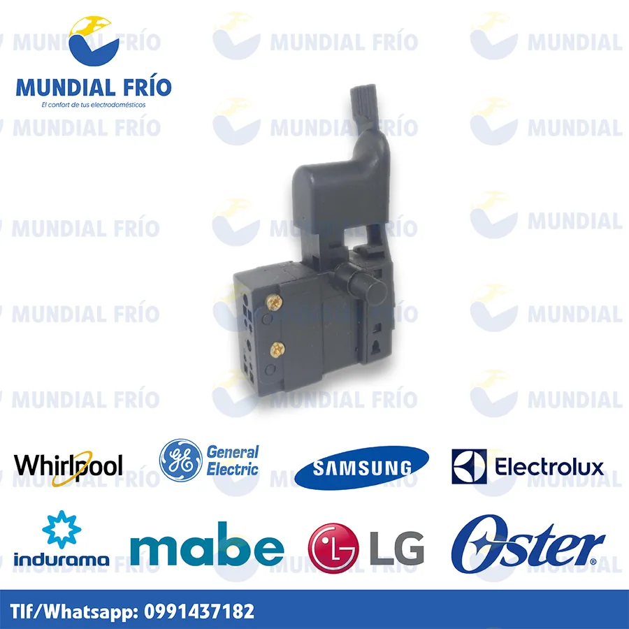 Switch e interruptor para electrodomésticos, fotografía de catálogo de Mundial Frío