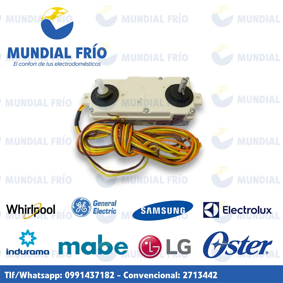 Timer programador para lavadora, fotografía de catálogo de Mundial Frío